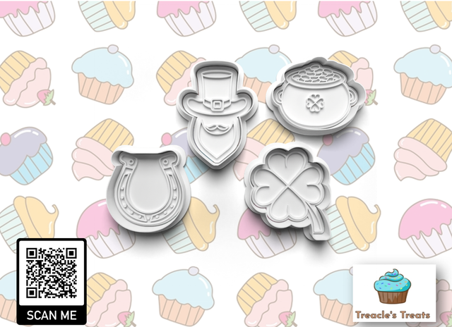 St Patricks day fondant/cookie stamps with cutters