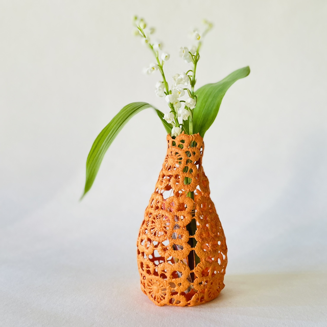 Bouteille dentelle orange