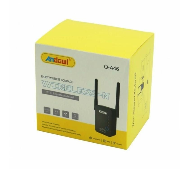 Andowl Q-A46 WiFi Extender Single Band (2.4GHz) 300Mbps με 2 Θύρες Ethernet