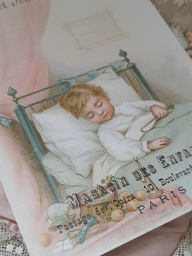 Carton publicitaire ancien "Magasin des Enfants" 1899