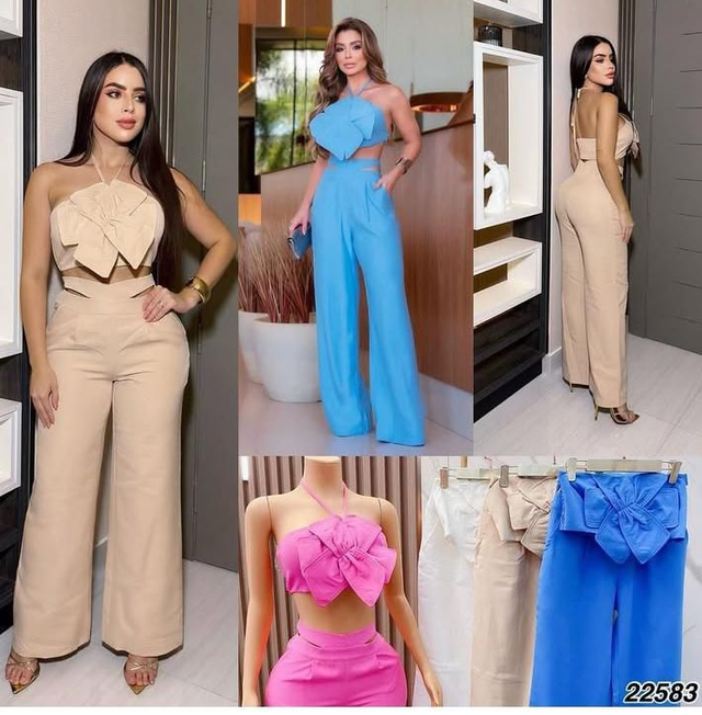 Ensemble top style fleurs 