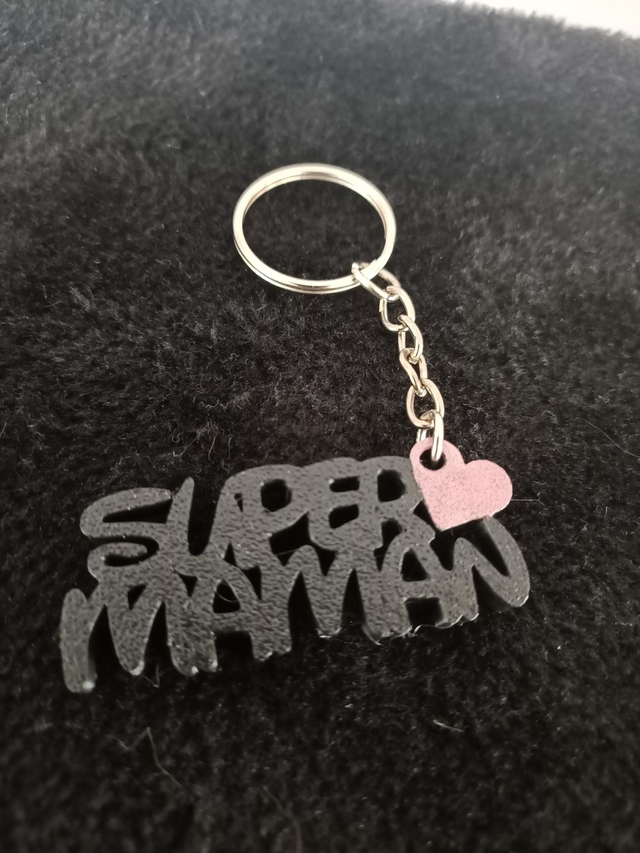 Porte clés SUPER MAMAN 💖