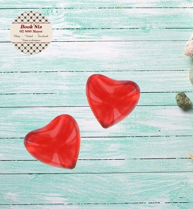 Perle de bain " Coeur Fraise "