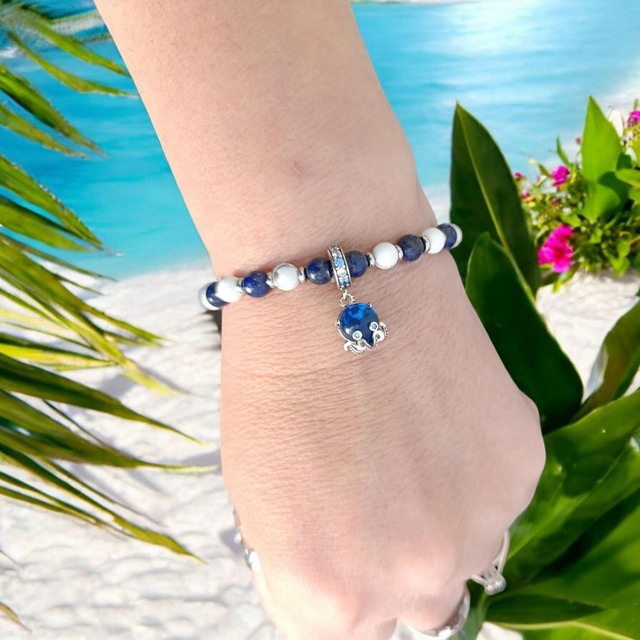 Bracelet Pandolith Lapis-lazuli/Howlite