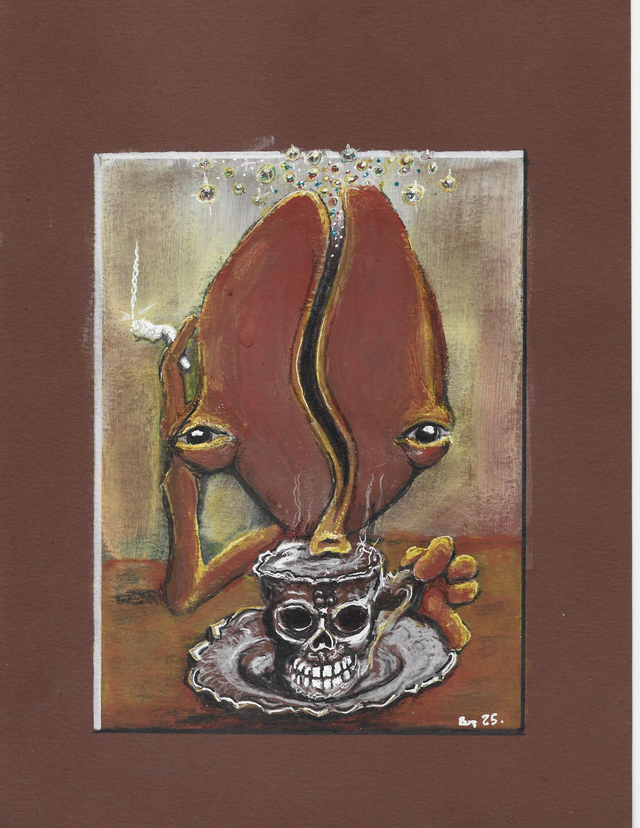 Goth&#039;ee Dark Cofee - Ltd Edition Printed Artwork A5 and A4 