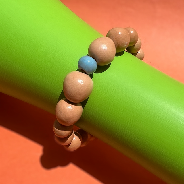 Pulseira Bolas Azul Média — Peça ÚNICA 