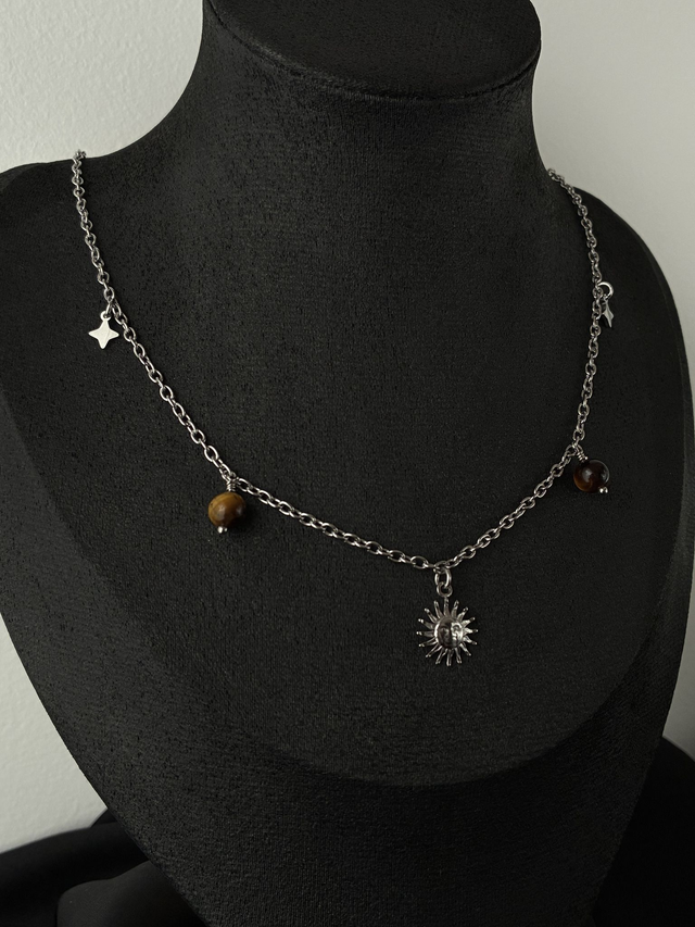 Collier Soleil de Tigre Argenté