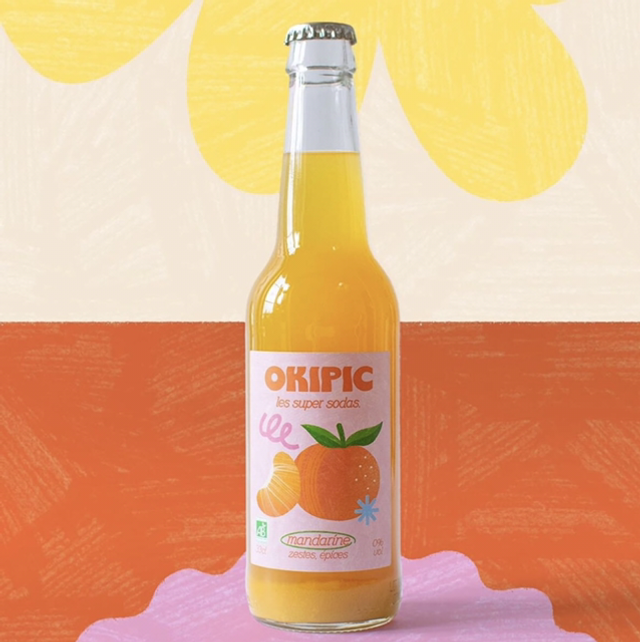 Soda OKIPIC - Mandarine, Zestes et Epices Bio - 33cl