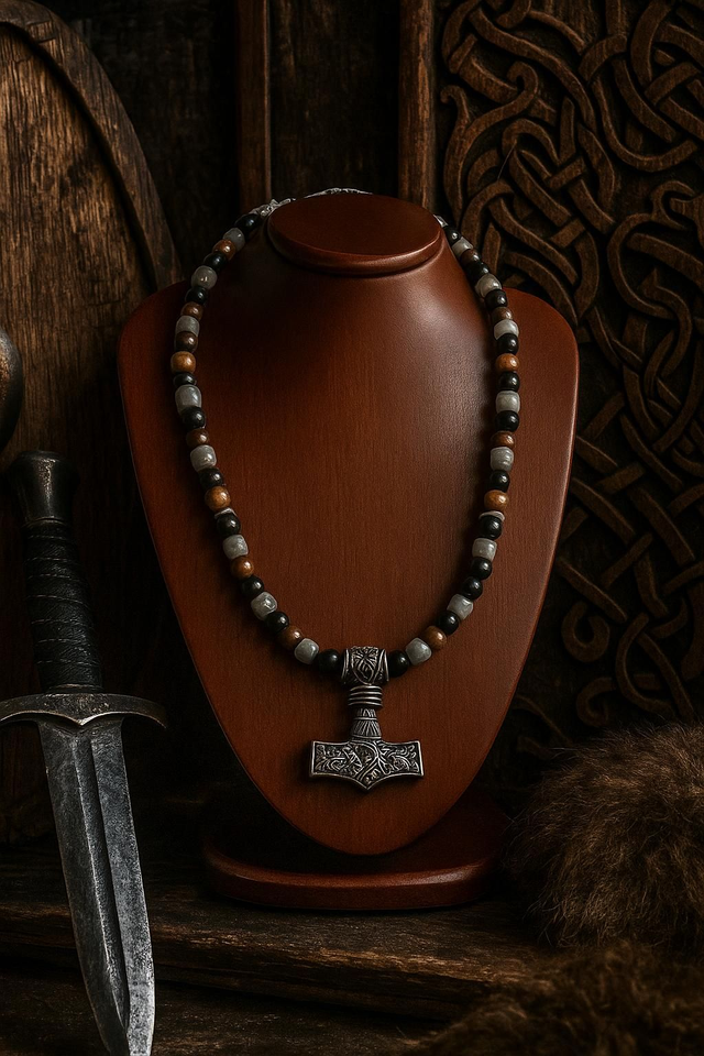 Collier Triple Protection et son pendentif Mjolnir