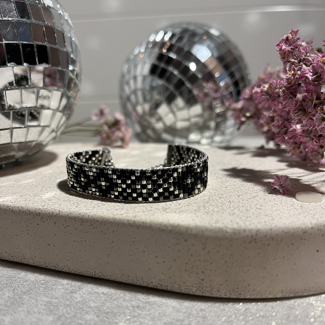 Bracelet Croisillon noir