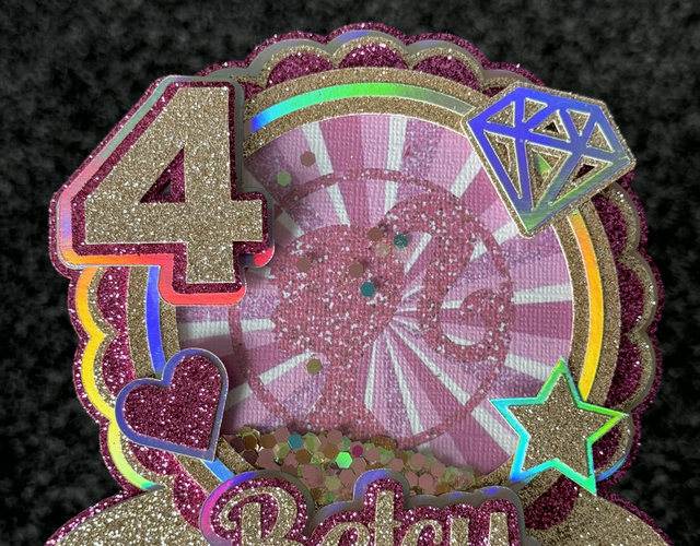 Glitter Shaker Cake Topper