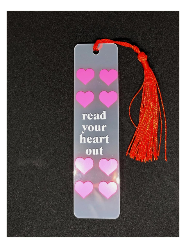Read Your Heart Out - Personalised Acrylic Bookmark 