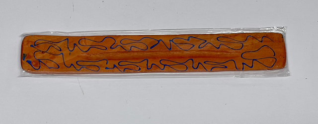 Orange Swirly Wooden Incense Stick Burner 