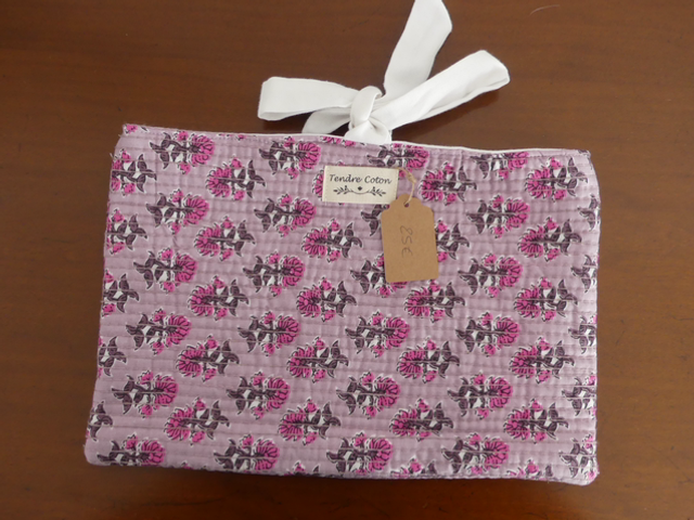 Pochette à livre Romane violette 