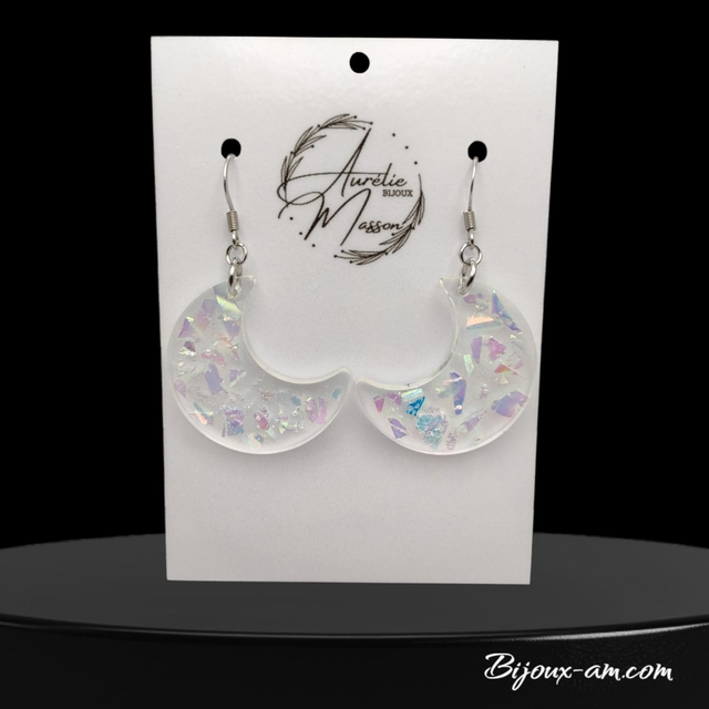 Boucles d'oreilles résine