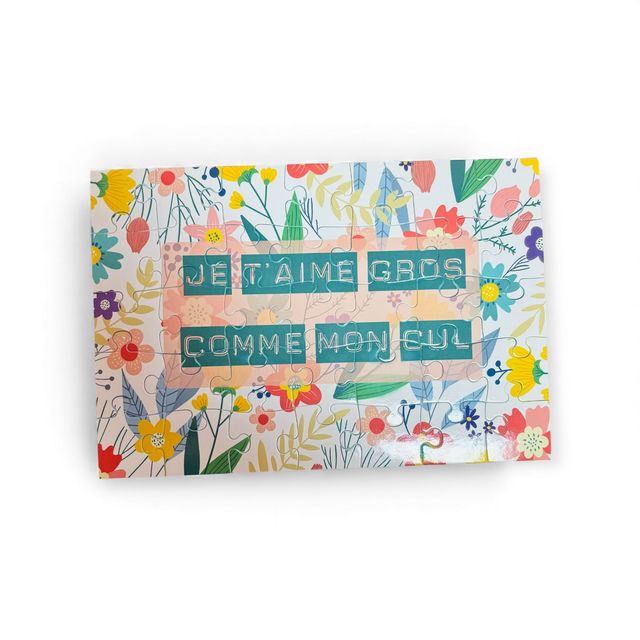 Puzzle Je t'aime gros comme mon cul