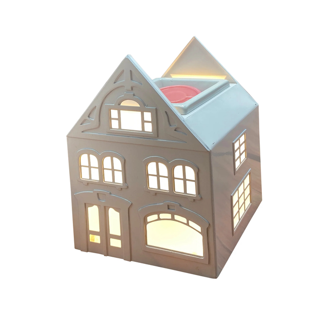 🏠 Mayfair House Electric Wax Melt Burner – Black & White