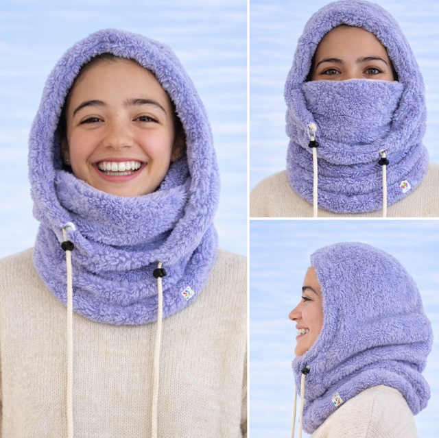 Cagoule femme , capuche polaire,  Snood intégré,  Bratislava 