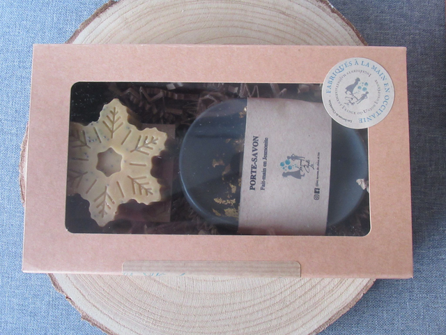 Coffret porte-savon + savon de noël