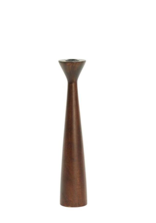 TANANA large wood candle holder - russet