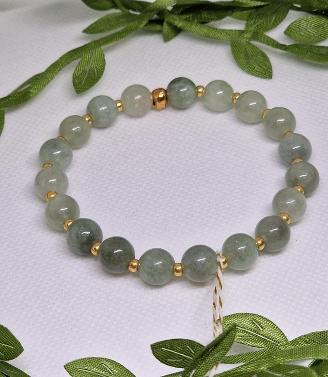 Bracelet Jade de Birmanie en 0,8 cm 