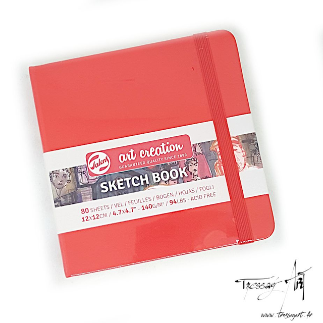TALENS - CARNET DE CROQUIS ROUGE 12*12CM - AM032