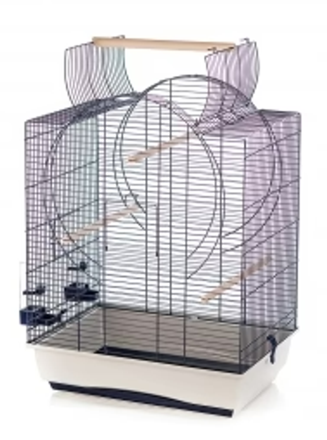 Cage emma open roof Grey/blue 54x39x72,5cm