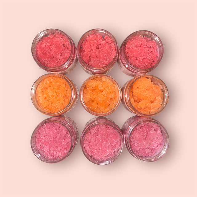 Flavoured lip scrubs 