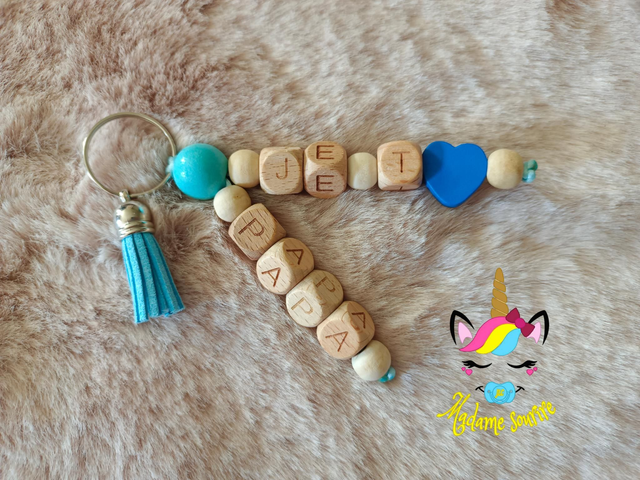 Porte clés 2 branches liées Bois 