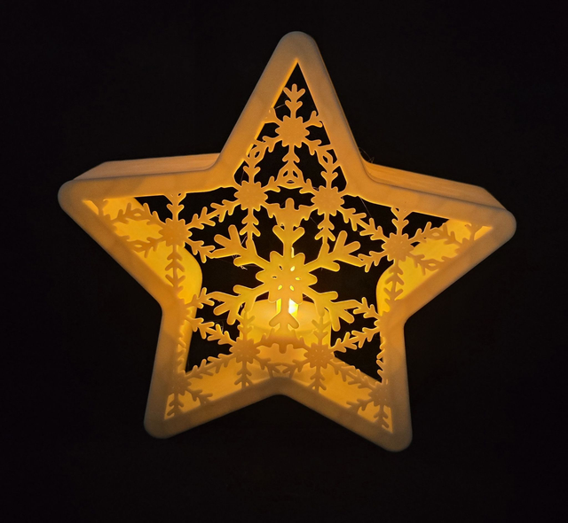 Porte bougie étoile flocon de neige ajouré