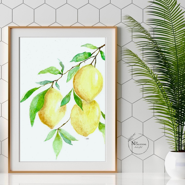 Lemons (Watercolour Print A4)
