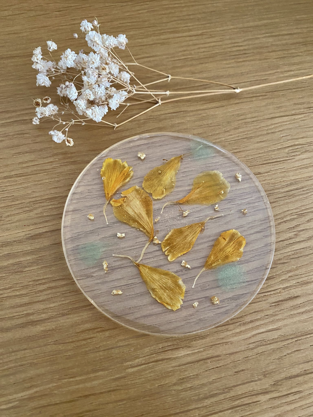 Sous verre rond - rose d'Inde