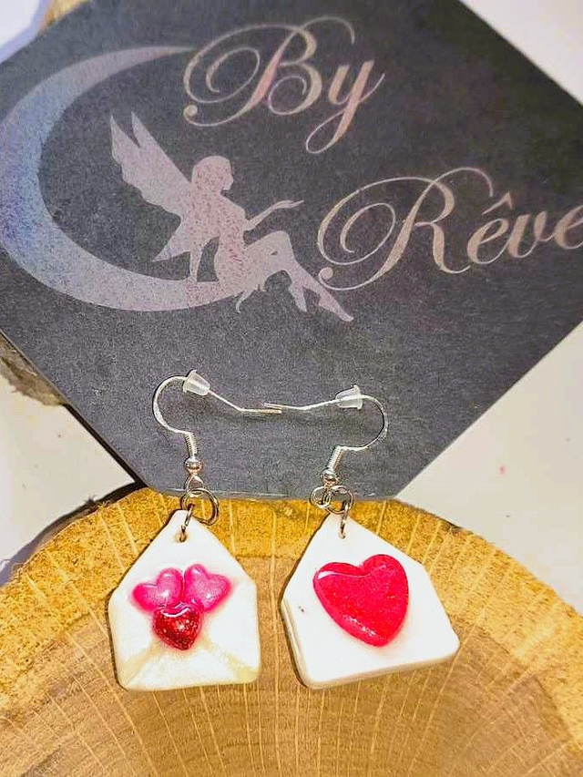 BOUCLES D'OREILLES - LETTRES D'AMOUR