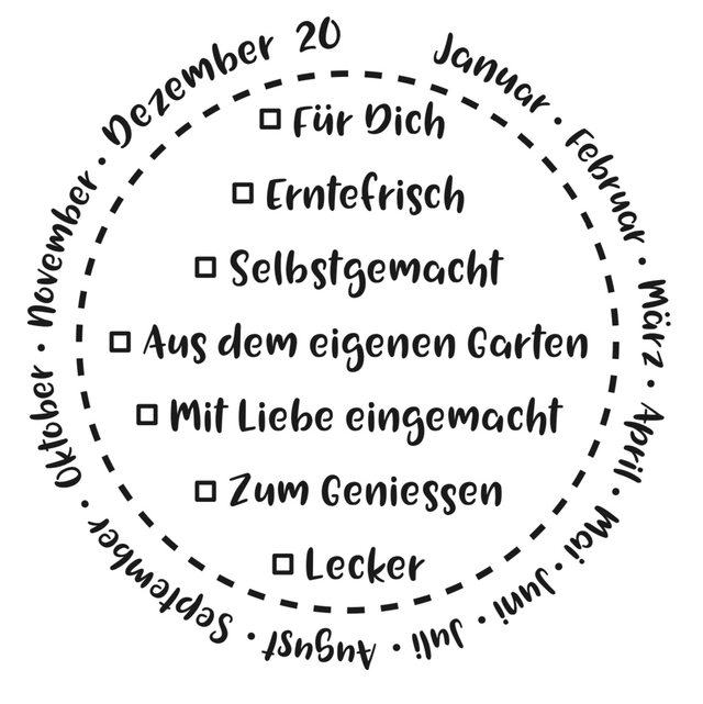 Stempel Eingemachtes  2 Grössen