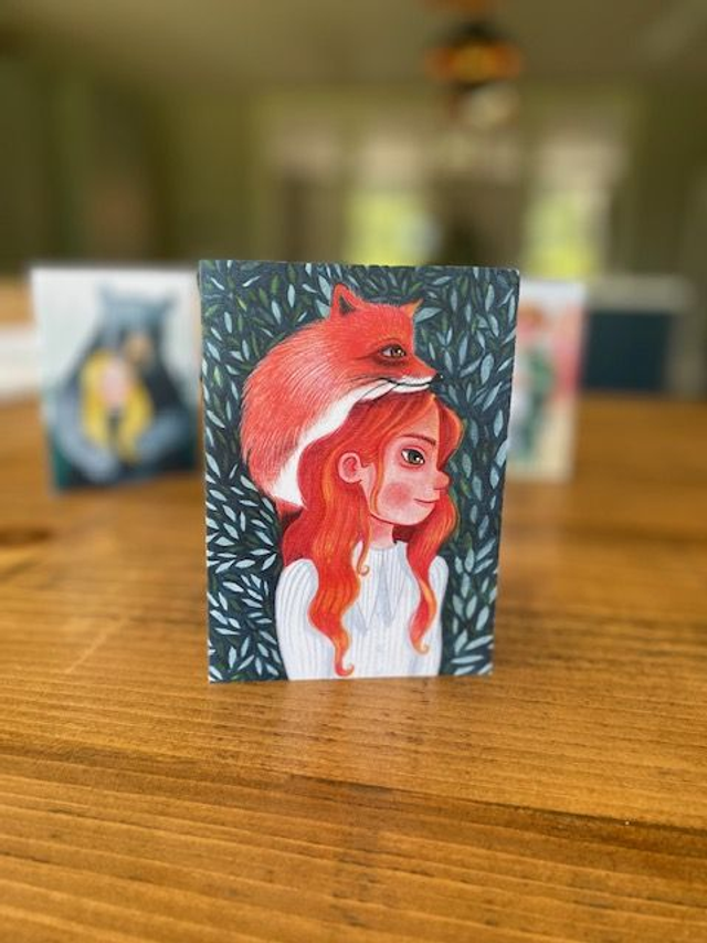 Fire Fox Greeting Card