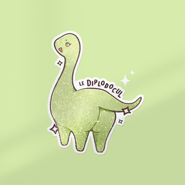 Sticker à paillettes DIPLODOCUL