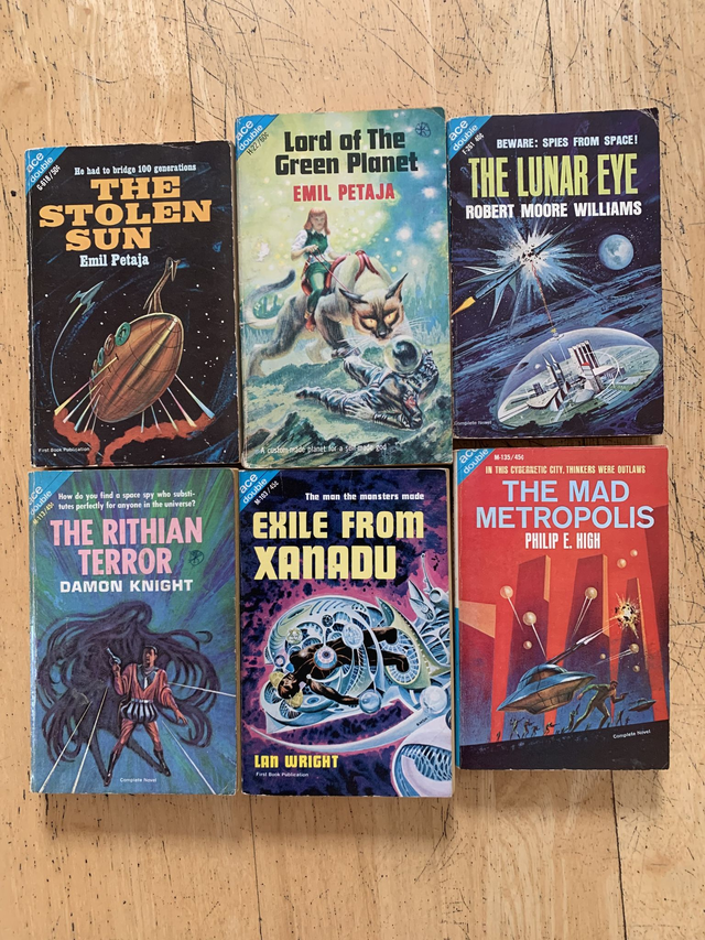 6 Vintage Ace Doubles, Sci-Fi Paperbacks 1960s