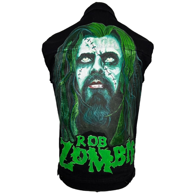 Rob Zombie - Unisex Glow in the dark denim vest