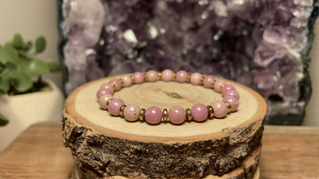 Bracelet PHOSPHOSIDERITE 6mm (Avec hématites)