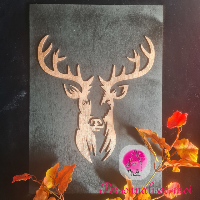 Décoration de porte ou de mur thème chasse cerf- Parfait pour les chasseurs