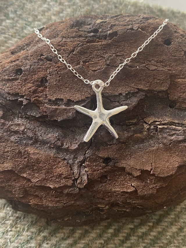 Fine Silver Starfish Pendant