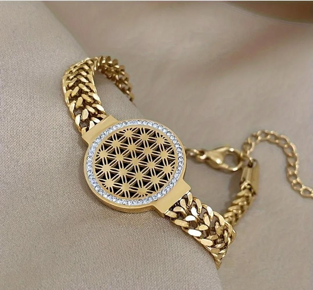 Bracelet fleur de vie zirconium 