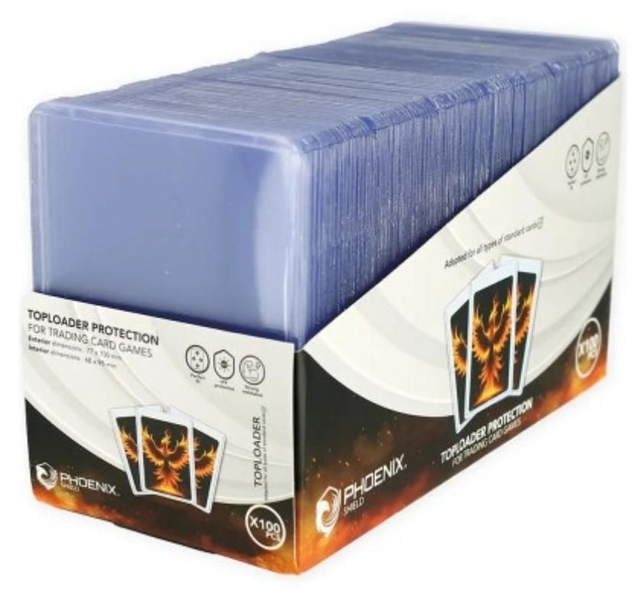 Boite 100 toploaders Phoenix Shield