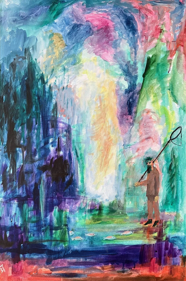 37 – The Fisherman Acrylic on canvas