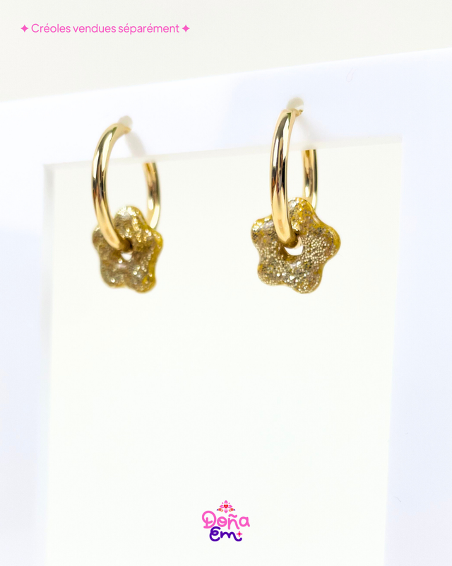 Pampilles &quot;Mini Flor&quot; - Doré scintillant