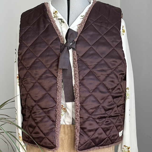 Doudoune marron prune