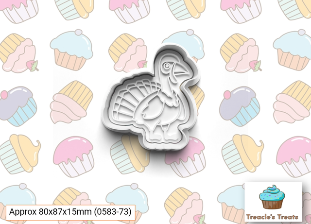 Turkey Fondant/cookie stamp with cutter 
