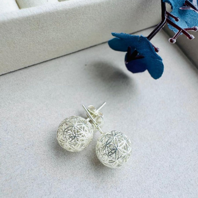 Brinco Bolas Trabalhadas Prata 925