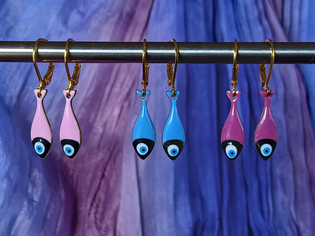 Boucles d'oreilles petit poisson (coloris au choix)
