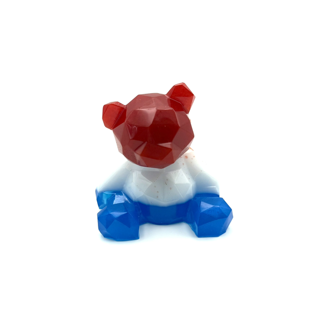 Ourson 3D à facettes Vive la France 